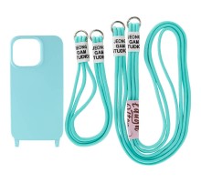 Чохол TPU two straps California для Apple iPhone 13 (6.1") Бірюзовий / Marine Green