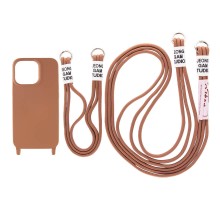 Чохол TPU two straps California для Apple iPhone 13 (6.1") Коричневий