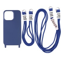 Чохол TPU two straps California для Apple iPhone 13 (6.1") Темно-синій / Midnight blue