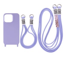 Чохол TPU two straps California для Apple iPhone 12 Pro / 12 (6.1") Бузковий