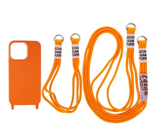 Чохол TPU two straps California для Apple iPhone 12 Pro / 12 (6.1") Помаранчевий Чохол TPU two straps California для Apple iPhone 12 Pro / 12 (6.1") Помаранчевий
