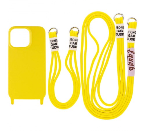 Чохол TPU two straps California для Apple iPhone 11 (6.1") Жовтий Чохол TPU two straps California для Apple iPhone 11 (6.1") Жовтий