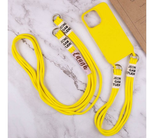 Чохол TPU two straps California для Apple iPhone 11 (6.1") Жовтий Чохол TPU two straps California для Apple iPhone 11 (6.1") Жовтий