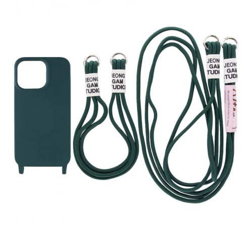 Чохол TPU two straps California для Apple iPhone 11 (6.1") Зелений / Forest green Чохол TPU two straps California для Apple iPhone 11 (6.1") Зелений / Forest green