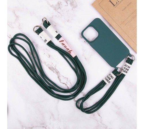 Чохол TPU two straps California для Apple iPhone 11 (6.1") Зелений / Forest green Чохол TPU two straps California для Apple iPhone 11 (6.1") Зелений / Forest green