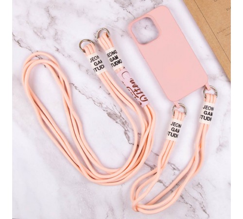 Чохол TPU two straps California для Apple iPhone 11 (6.1") Рожевий / Pink Sand Чохол TPU two straps California для Apple iPhone 11 (6.1") Рожевий / Pink Sand