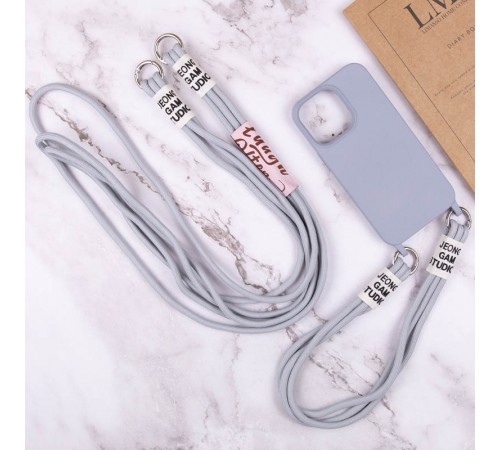 Чохол TPU two straps California для Apple iPhone 11 (6.1") Сірий / Stone Чохол TPU two straps California для Apple iPhone 11 (6.1") Сірий / Stone
