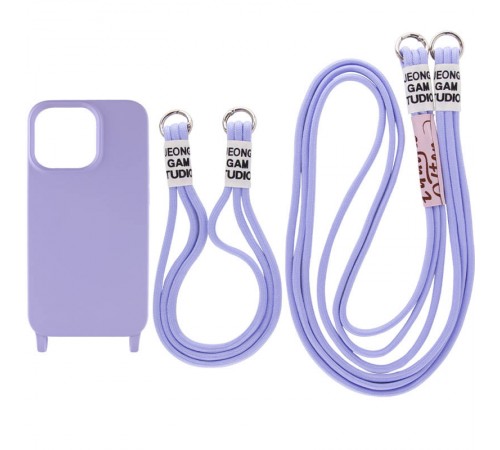 Чохол TPU two straps California для Apple iPhone 11 (6.1") Бузковий Чохол TPU two straps California для Apple iPhone 11 (6.1") Бузковий
