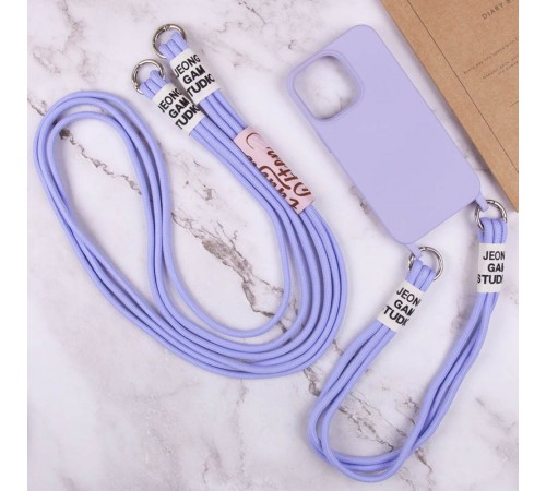 Чохол TPU two straps California для Apple iPhone 11 (6.1") Бузковий Чохол TPU two straps California для Apple iPhone 11 (6.1") Бузковий