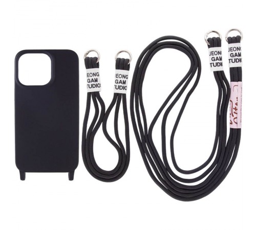 Чохол TPU two straps California для Apple iPhone 11 (6.1") Чорний Чохол TPU two straps California для Apple iPhone 11 (6.1") Чорний