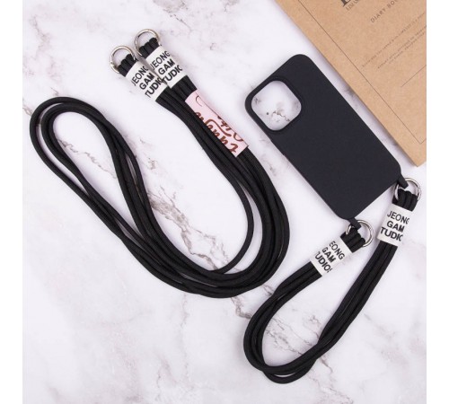 Чохол TPU two straps California для Apple iPhone 11 (6.1") Чорний Чохол TPU two straps California для Apple iPhone 11 (6.1") Чорний