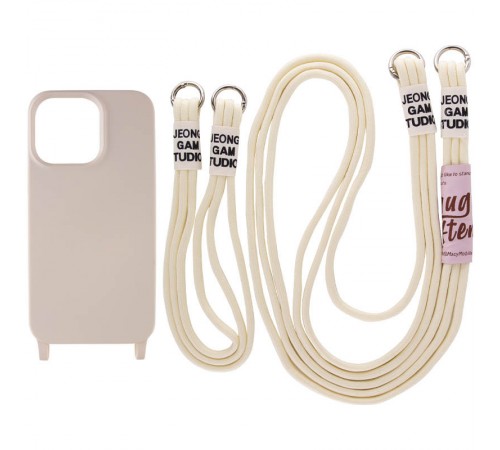 Чохол TPU two straps California для Apple iPhone 11 (6.1") Бежевий / Antique White Чохол TPU two straps California для Apple iPhone 11 (6.1") Бежевий / Antique White