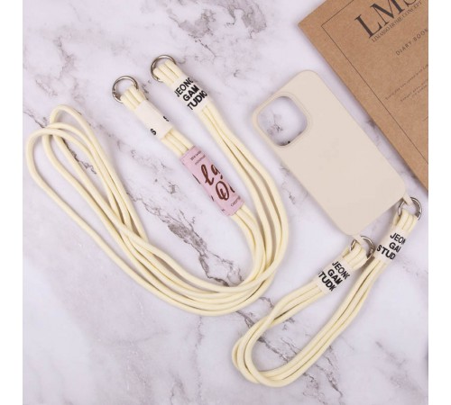 Чохол TPU two straps California для Apple iPhone 11 (6.1") Бежевий / Antique White Чохол TPU two straps California для Apple iPhone 11 (6.1") Бежевий / Antique White