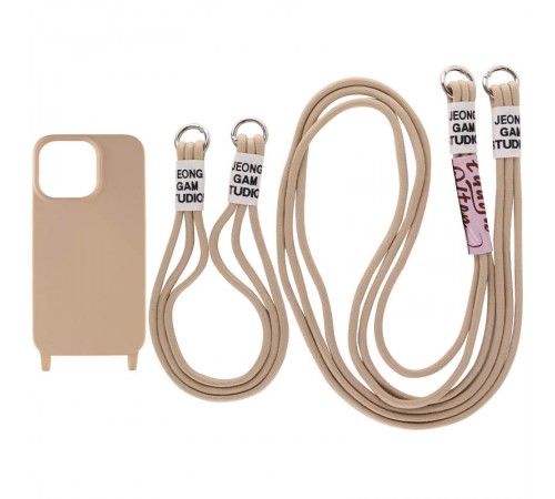 Чохол TPU two straps California для Apple iPhone 11 (6.1") Бежевий / Beige Чохол TPU two straps California для Apple iPhone 11 (6.1") Бежевий / Beige