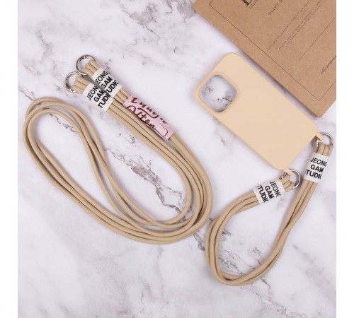 Чохол TPU two straps California для Apple iPhone 11 (6.1") Бежевий / Beige Чохол TPU two straps California для Apple iPhone 11 (6.1") Бежевий / Beige