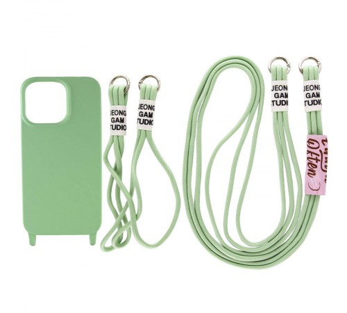 Чохол TPU two straps California для Apple iPhone 11 Pro Max (6.5") Зелений / Pistachio Чохол TPU two straps California для Apple iPhone 11 Pro Max (6.5") Зелений / Pistachio