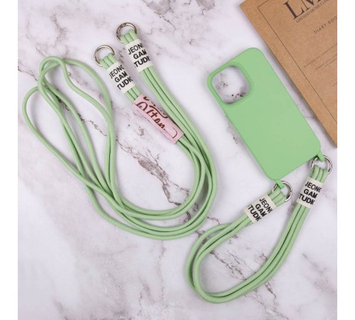 Чохол TPU two straps California для Apple iPhone 11 Pro Max (6.5") Зелений / Pistachio Чохол TPU two straps California для Apple iPhone 11 Pro Max (6.5") Зелений / Pistachio