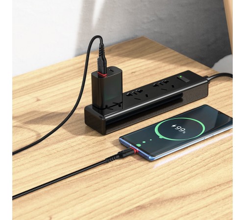 Дата кабель Hoco X59 Victory USB to Type-C (1m) Чорний Дата кабель Hoco X59 Victory USB to Type-C (1m) Чорний