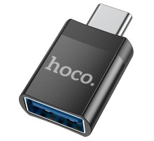 Перехідник Hoco UA17 Type-C Male to USB Female USB3.0  Чорний