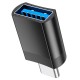 Перехідник Hoco UA17 Type-C Male to USB Female USB3.0 Чорний
