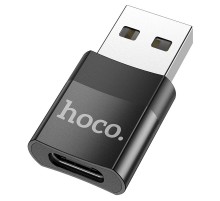 Перехідник Hoco UA17 USB Male to Type-C Female USB2.0 Чорний