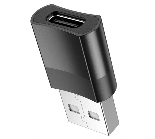 Перехідник Hoco UA17 USB Male to Type-C Female USB2.0 Чорний Перехідник Hoco UA17 USB Male to Type-C Female USB2.0 Чорний