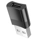 Перехідник Hoco UA17 USB Male to Type-C Female USB2.0 Чорний