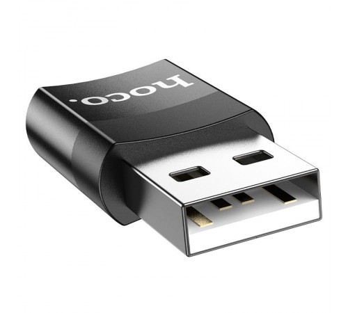 Перехідник Hoco UA17 USB Male to Type-C Female USB2.0 Чорний Перехідник Hoco UA17 USB Male to Type-C Female USB2.0 Чорний