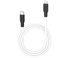 Дата кабель Hoco X21 Plus Silicone Type-C to Lightning (1m) Чорний / Білий