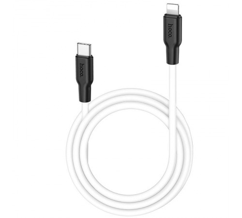 Дата кабель Hoco X21 Plus Silicone Type-C to Lightning (1m) Чорний / Білий Дата кабель Hoco X21 Plus Silicone Type-C to Lightning (1m) Чорний / Білий