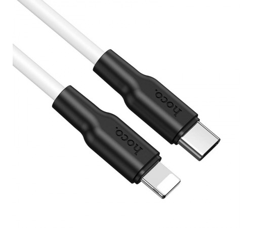 Дата кабель Hoco X21 Plus Silicone Type-C to Lightning (1m) Чорний / Білий Дата кабель Hoco X21 Plus Silicone Type-C to Lightning (1m) Чорний / Білий