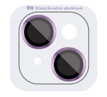 Захисне скло Metal Classic на камеру (у упак.) для Apple iPhone 14 (6.1") / 14 Plus (6.7") Фіолетовий / Purple