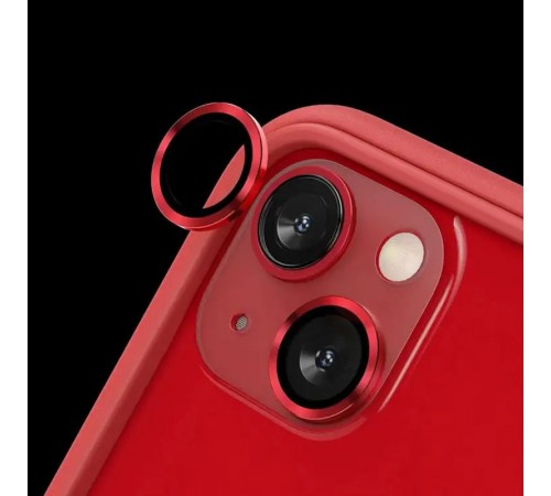 Захисне скло Metal Classic на камеру (у упак.) для Apple iPhone 14 (6.1") / 14 Plus (6.7") Червоний / Red