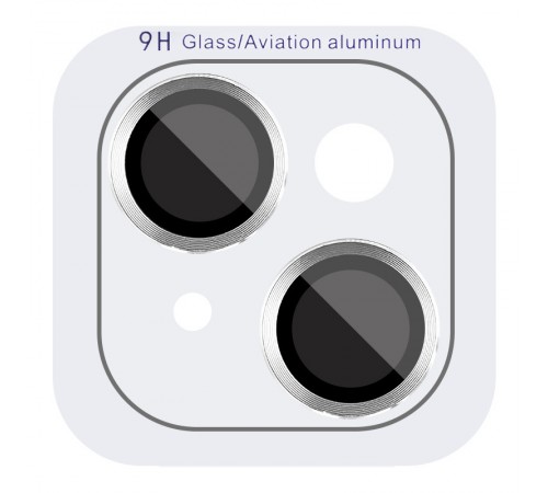 Захисне скло Metal Classic на камеру (у упак.) для Apple iPhone 14 (6.1") / 14 Plus (6.7") Срібний / Silver