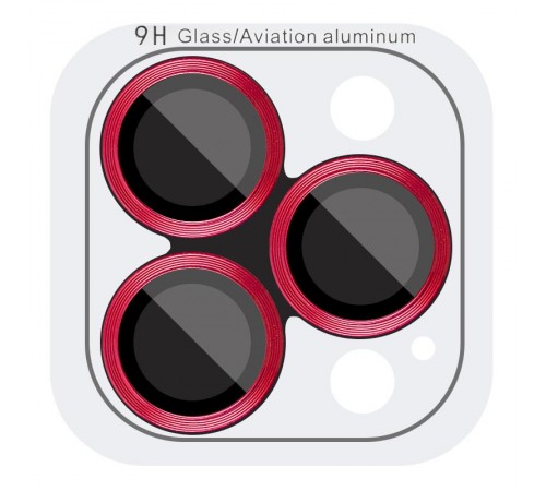 Захисне скло Metal Classic на камеру (у упак.) для Apple iPhone 14 Pro (6.1") / 14 Pro Max (6.7") Червоний / Red Захисне скло Metal Classic на камеру (у упак.) для Apple iPhone 14 Pro (6.1") / 14 Pro Max (6.7") Червоний / Red