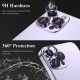 Захисне скло Metal Classic на камеру (у упак.) для Apple iPhone 14 Pro (6.1") / 14 Pro Max (6.7") Бузковий / Rainbow