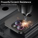 Захисне скло Metal Classic на камеру (у упак.) для Apple iPhone 14 Pro (6.1") / 14 Pro Max (6.7") Бузковий / Rainbow
