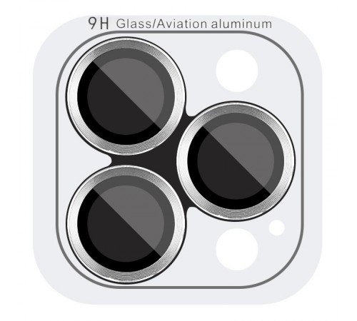 Захисне скло Metal Classic на камеру (у упак.) для Apple iPhone 14 Pro (6.1") / 14 Pro Max (6.7") Срібний / Silver Захисне скло Metal Classic на камеру (у упак.) для Apple iPhone 14 Pro (6.1") / 14 Pro Max (6.7") Срібний / Silver