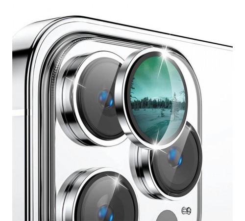 Захисне скло Metal Classic на камеру (у упак.) для Apple iPhone 14 Pro (6.1") / 14 Pro Max (6.7") Срібний / Silver Захисне скло Metal Classic на камеру (у упак.) для Apple iPhone 14 Pro (6.1") / 14 Pro Max (6.7") Срібний / Silver