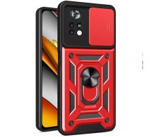 Ударостійкий чохол Camshield Serge Ring для Xiaomi Poco M4 Pro 4G Червоний