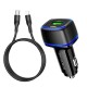 АЗП Borofone BZ14A Mercury PD20W+QC3.0 3A (1USB-A/1C) + кабель Type-C to Lightning Чорний
