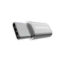 Перехідник Borofone BV4 MicroUSB to Type-C Срібний