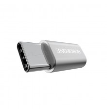 Перехідник Borofone BV4 MicroUSB to Type-C Срібний