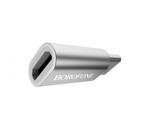 Перехідник Borofone BV4 MicroUSB to Type-C Срібний Перехідник Borofone BV4 MicroUSB to Type-C Срібний