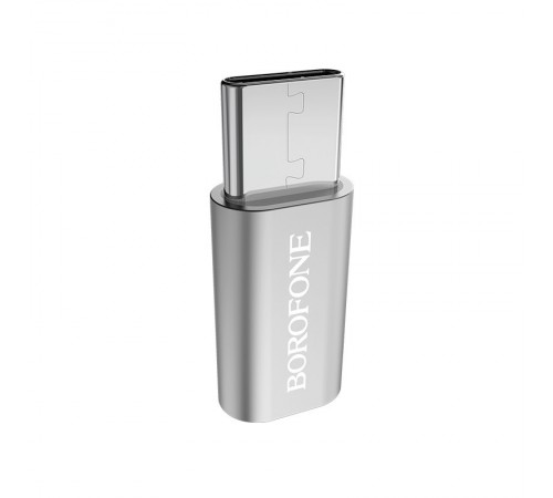 Перехідник Borofone BV4 MicroUSB to Type-C Срібний Перехідник Borofone BV4 MicroUSB to Type-C Срібний