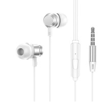 Навушники Borofone BM62 Prosperity universal (3.5mm/1.2m) Moonlight silver