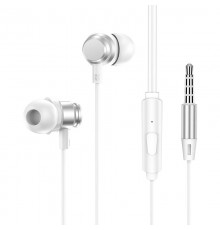 Навушники Borofone BM62 Prosperity universal (3.5mm/1.2m) Moonlight silver