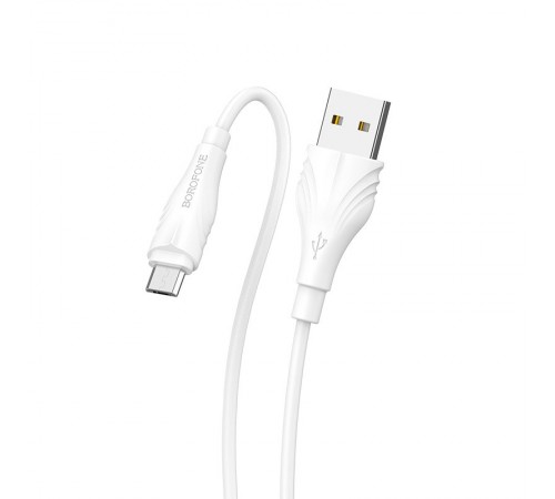 Дата кабель Borofone BX18 Optimal USB to MicroUSB (2m) Білий Дата кабель Borofone BX18 Optimal USB to MicroUSB (2m) Білий