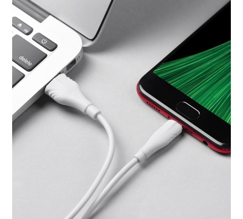 Дата кабель Borofone BX18 Optimal USB to MicroUSB (2m) Білий Дата кабель Borofone BX18 Optimal USB to MicroUSB (2m) Білий