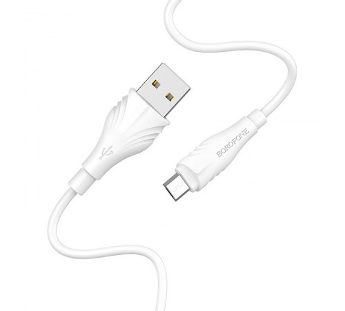 Дата кабель Borofone BX18 Optimal USB to MicroUSB (2m) Білий Дата кабель Borofone BX18 Optimal USB to MicroUSB (2m) Білий